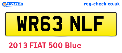 WR63NLF are the vehicle registration plates.