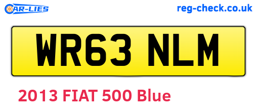 WR63NLM are the vehicle registration plates.