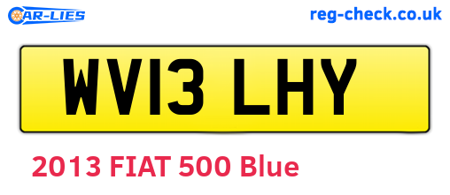 WV13LHY are the vehicle registration plates.
