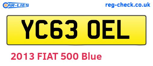YC63OEL are the vehicle registration plates.