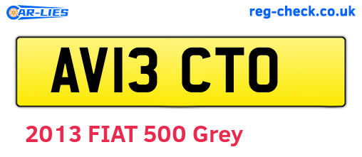 AV13CTO are the vehicle registration plates.