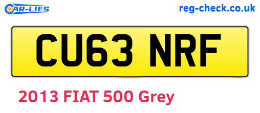 CU63NRF are the vehicle registration plates.