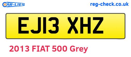 EJ13XHZ are the vehicle registration plates.