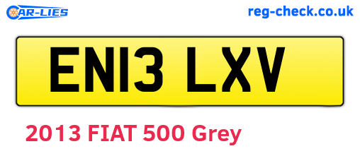 EN13LXV are the vehicle registration plates.