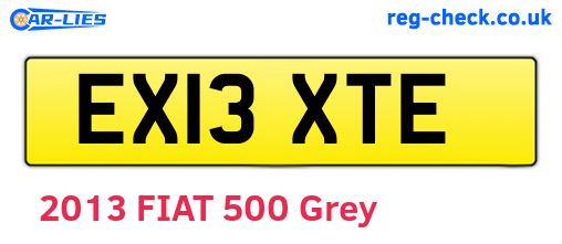 EX13XTE are the vehicle registration plates.