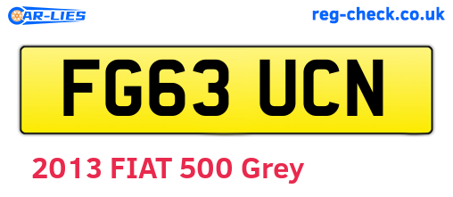 FG63UCN are the vehicle registration plates.