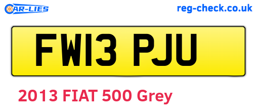 FW13PJU are the vehicle registration plates.