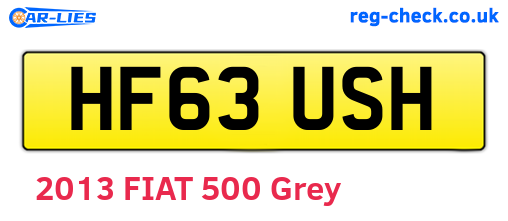 HF63USH are the vehicle registration plates.