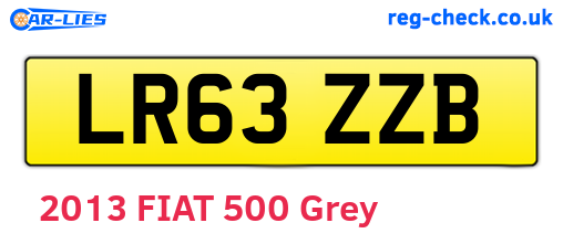 LR63ZZB are the vehicle registration plates.