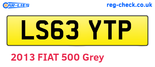 LS63YTP are the vehicle registration plates.