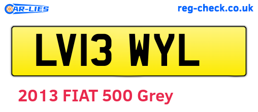 LV13WYL are the vehicle registration plates.