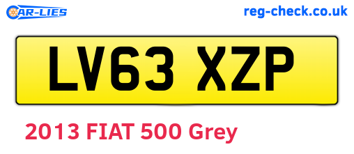 LV63XZP are the vehicle registration plates.
