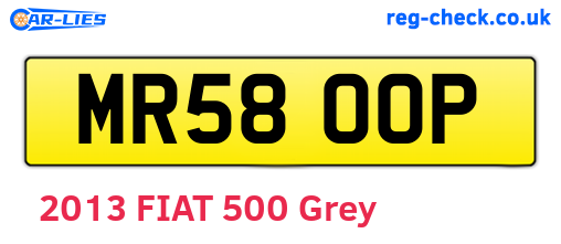 MR58OOP are the vehicle registration plates.