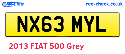 NX63MYL are the vehicle registration plates.