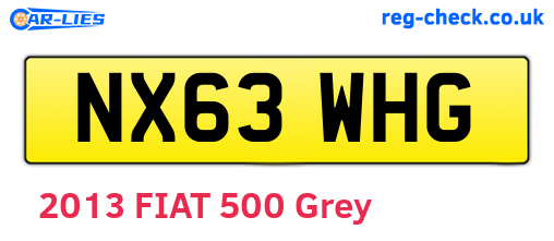 NX63WHG are the vehicle registration plates.
