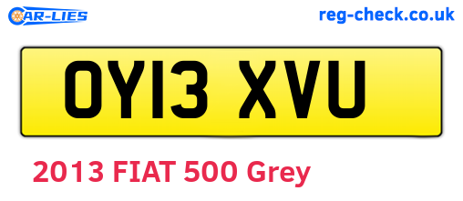 OY13XVU are the vehicle registration plates.