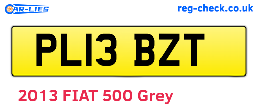PL13BZT are the vehicle registration plates.