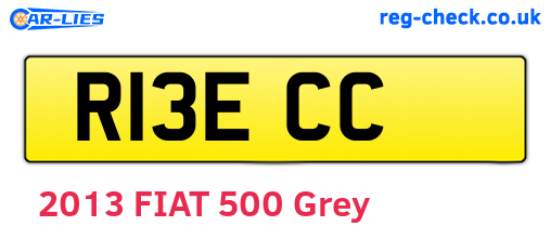 R13ECC are the vehicle registration plates.