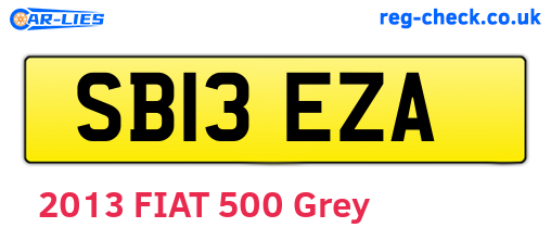 SB13EZA are the vehicle registration plates.