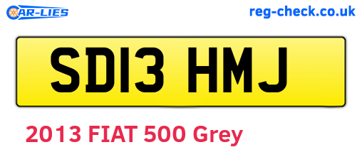 SD13HMJ are the vehicle registration plates.