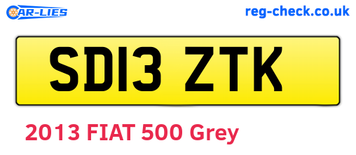 SD13ZTK are the vehicle registration plates.