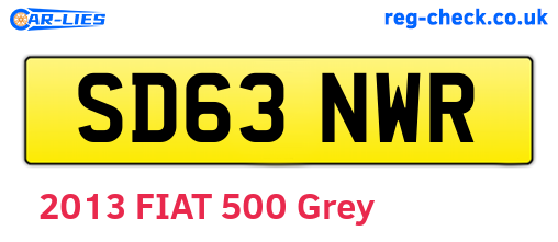 SD63NWR are the vehicle registration plates.