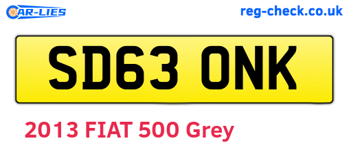 SD63ONK are the vehicle registration plates.