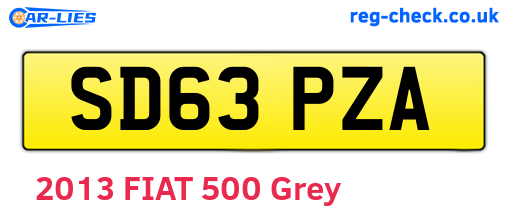 SD63PZA are the vehicle registration plates.