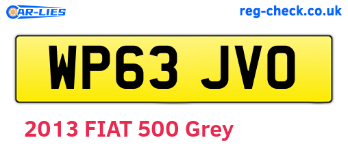 WP63JVO are the vehicle registration plates.
