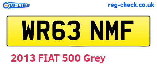 WR63NMF are the vehicle registration plates.