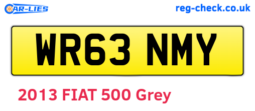 WR63NMY are the vehicle registration plates.