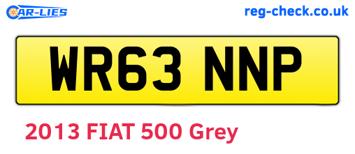 WR63NNP are the vehicle registration plates.