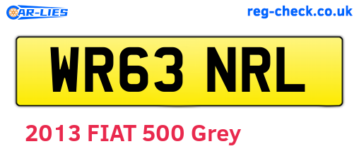 WR63NRL are the vehicle registration plates.