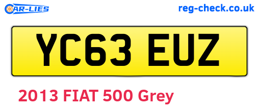 YC63EUZ are the vehicle registration plates.