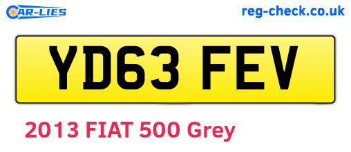 YD63FEV are the vehicle registration plates.