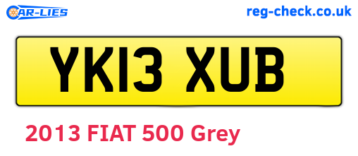 YK13XUB are the vehicle registration plates.