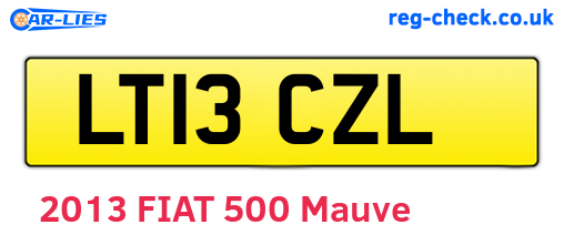 LT13CZL are the vehicle registration plates.
