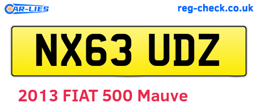 NX63UDZ are the vehicle registration plates.