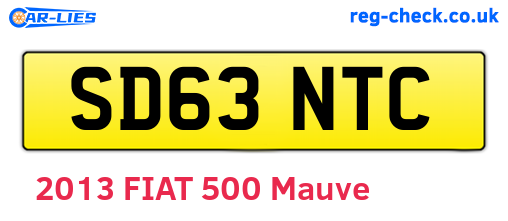 SD63NTC are the vehicle registration plates.
