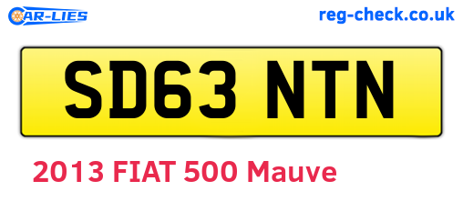 SD63NTN are the vehicle registration plates.