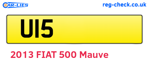 U15 are the vehicle registration plates.