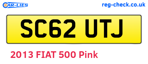 SC62UTJ are the vehicle registration plates.