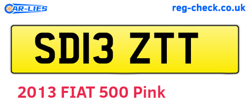 SD13ZTT are the vehicle registration plates.
