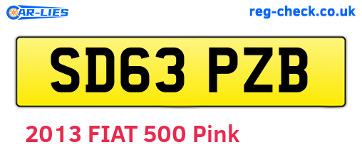 SD63PZB are the vehicle registration plates.