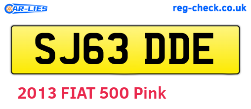 SJ63DDE are the vehicle registration plates.