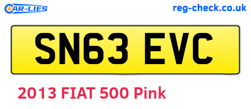 SN63EVC are the vehicle registration plates.