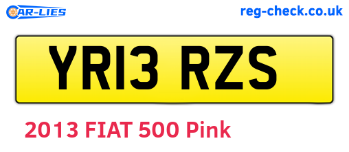 YR13RZS are the vehicle registration plates.
