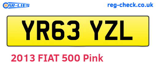 YR63YZL are the vehicle registration plates.