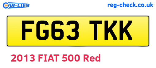 FG63TKK are the vehicle registration plates.