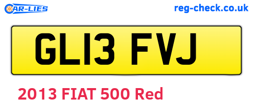 GL13FVJ are the vehicle registration plates.
